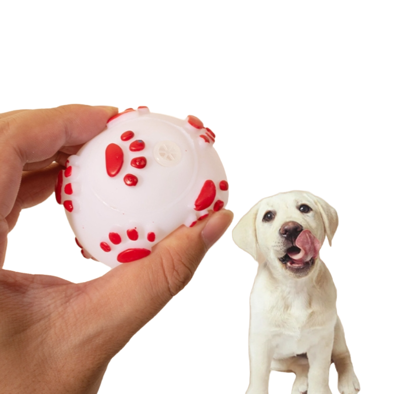 Paw Print Dog Toy Set Christmas Colors