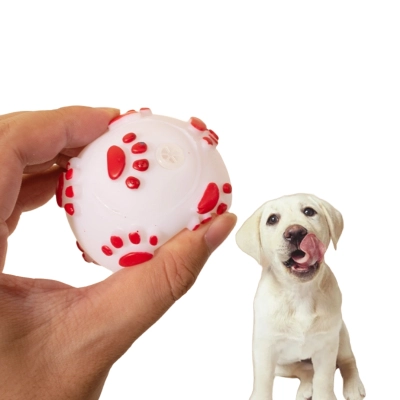 Paw Print Dog Toy Set Christmas Colors 02