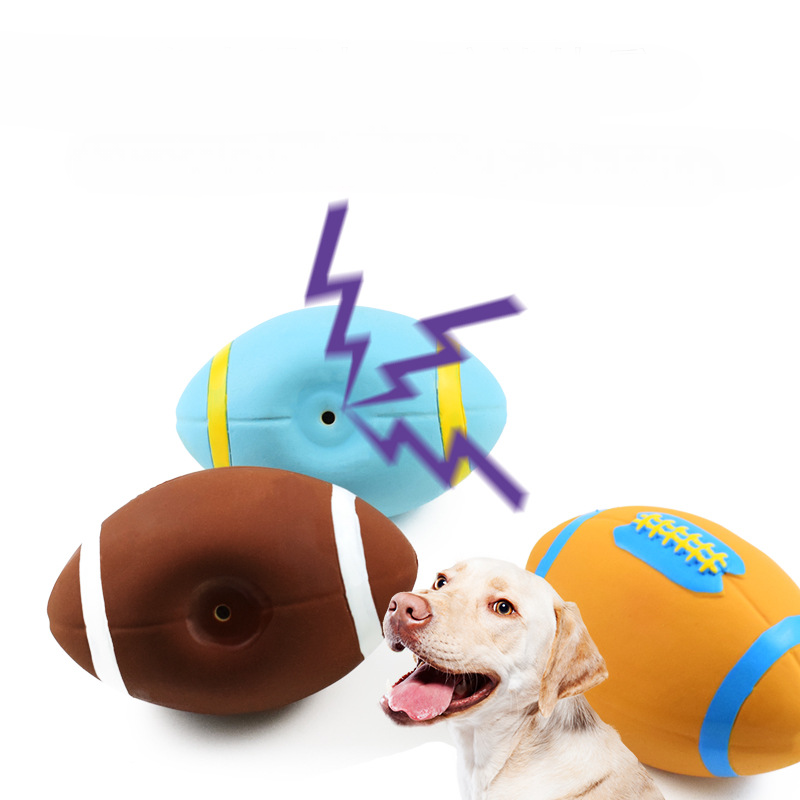 Latex Football Dog Toy Set Three Colors