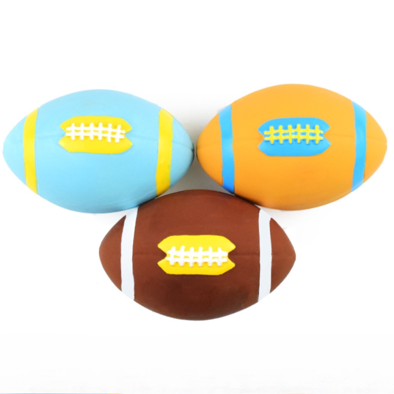 Latex Football Dog Toy Set Three Colors