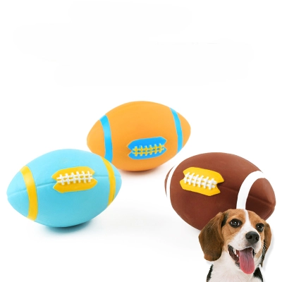 Latex Football Dog Toy Set Three Colors 01
