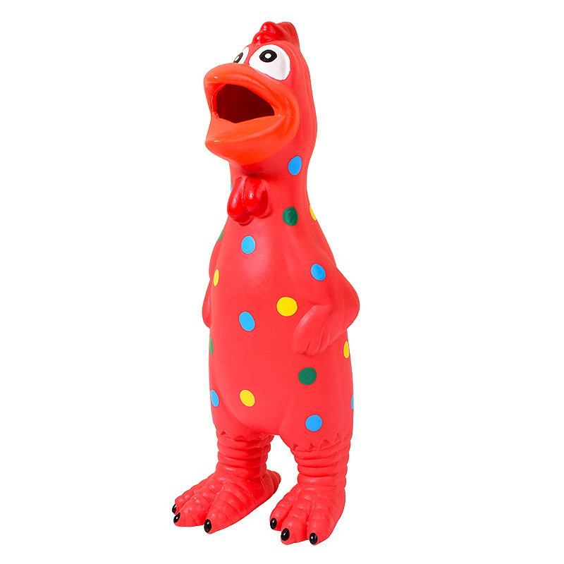 Spotted Chicken Dog Toy Set Four Colors