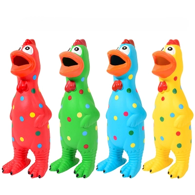 Spotted Chicken Dog Toy Set Four Colors 01
