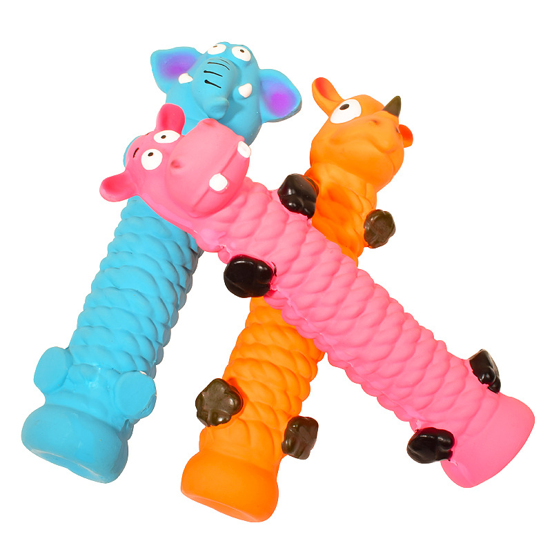Elephant Hippo Dog Toy Set Three Colors