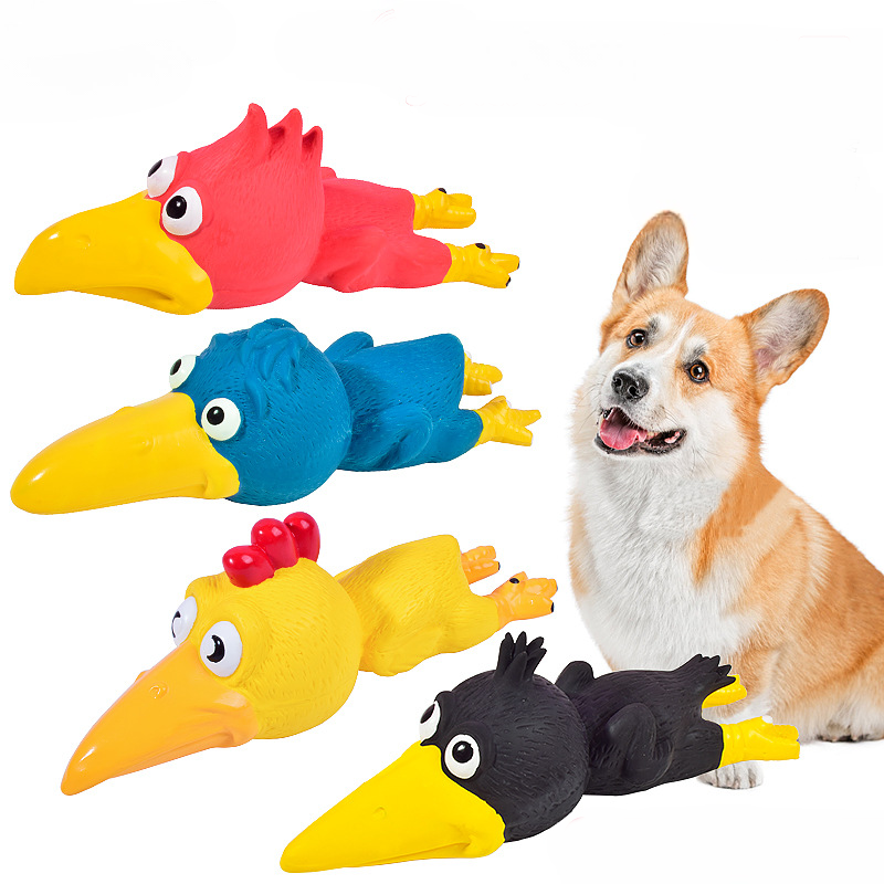 Bird Shape Dog Toy Set Four Colors