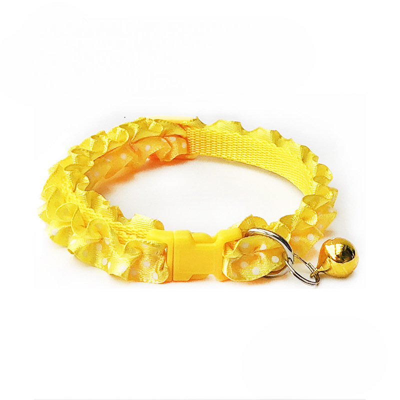Floral Lace Pet Collar Set Six Colors