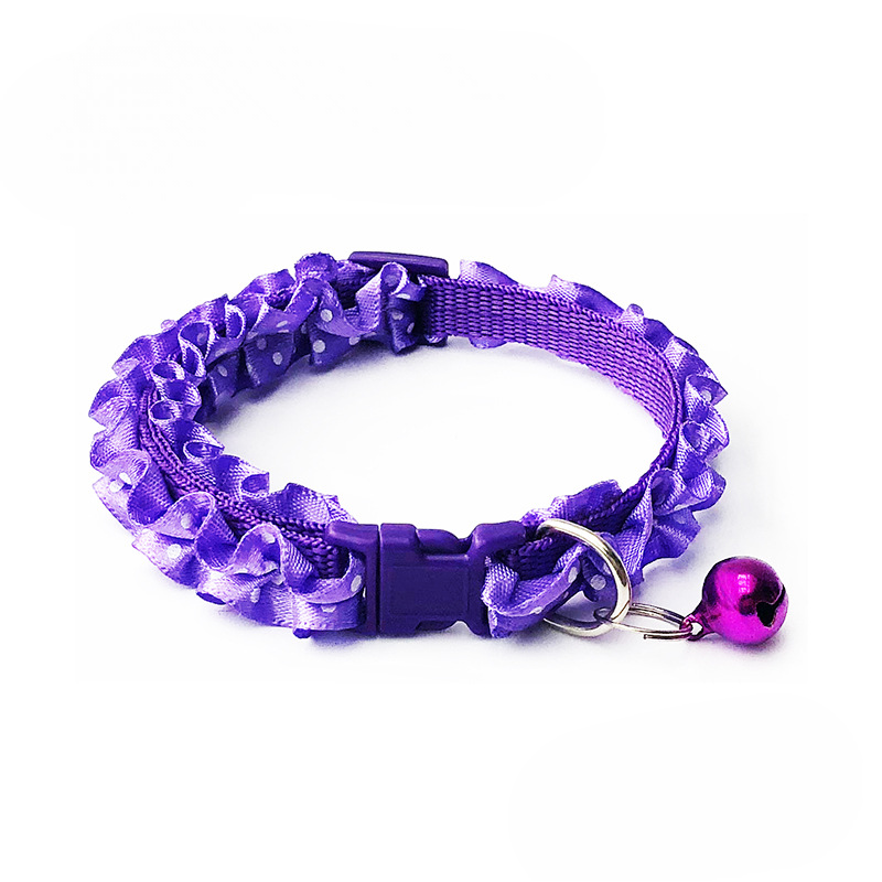 Floral Lace Pet Collar Set Six Colors