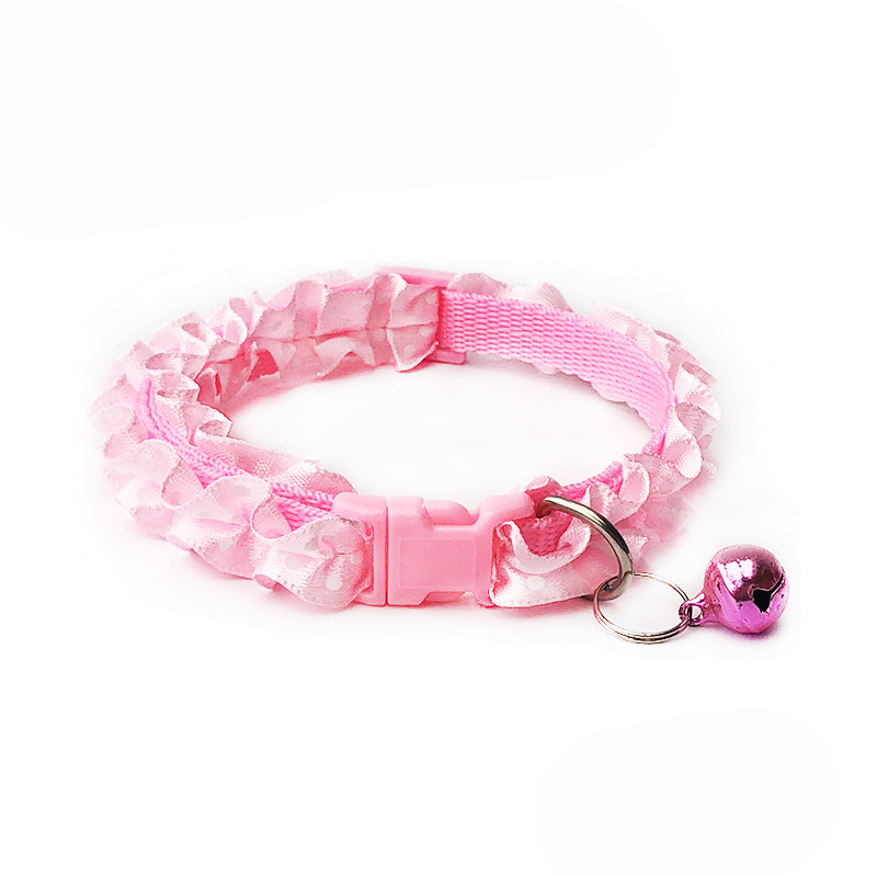 Floral Lace Pet Collar Set Six Colors