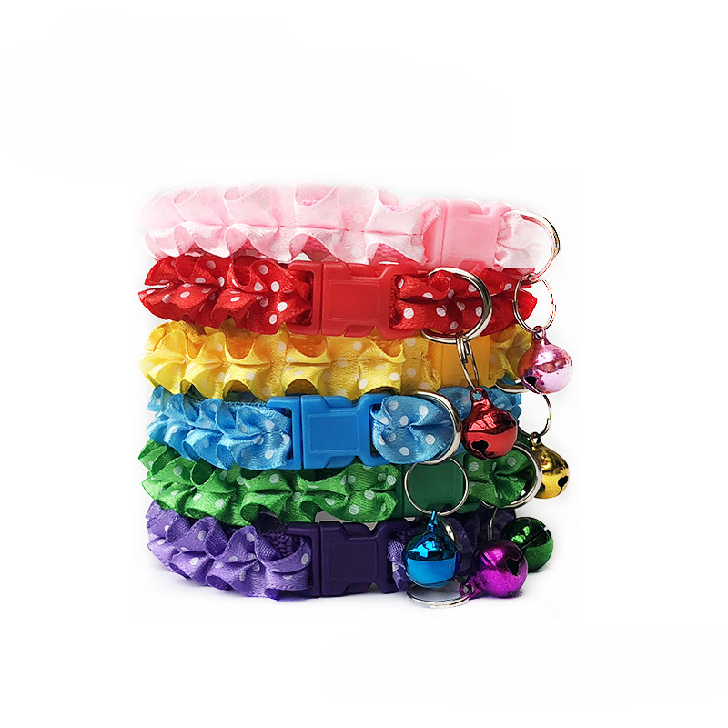 Floral Lace Pet Collar Set Six Colors