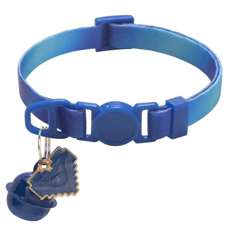 Gradient Color Pet Collar Set With Heart Charm