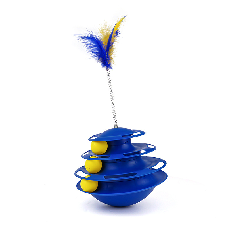 Wobbler Cat Toy With Colorful Balls