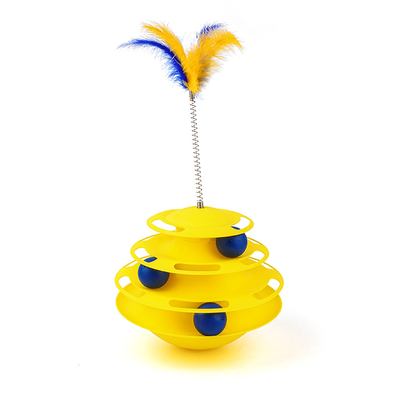 Wobbler Cat Toy With Colorful Balls