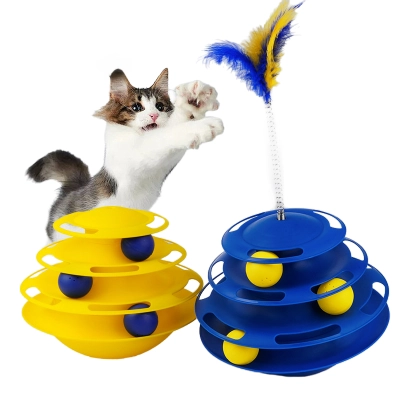 Wobbler Cat Toy With Colorful Balls 01