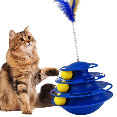 Wobbler Cat Toy With Colorful Balls 02