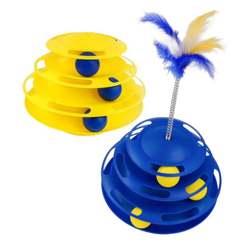 Wobbler Cat Toy With Colorful Balls