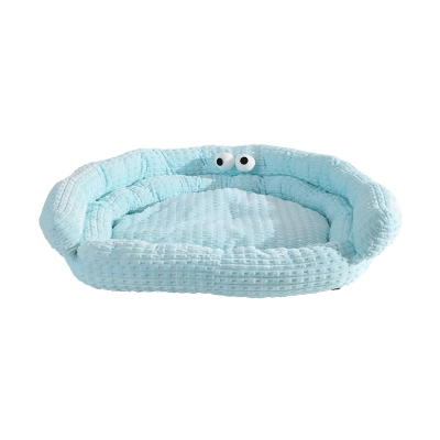 Flannel Pet Bed With Double Backrest 02