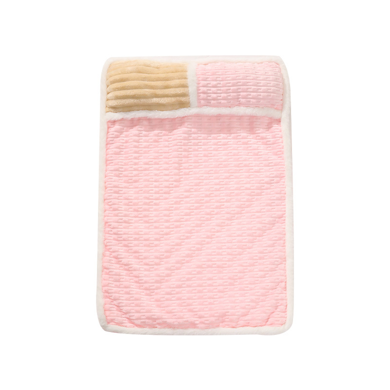 Flannel Pet Mattress With Pillow Area