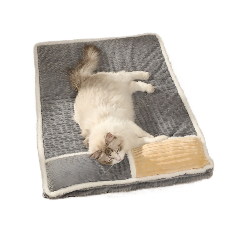 Flannel Pet Mattress With Pillow Area