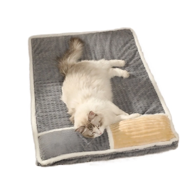 Flannel Pet Mattress With Pillow Area 01