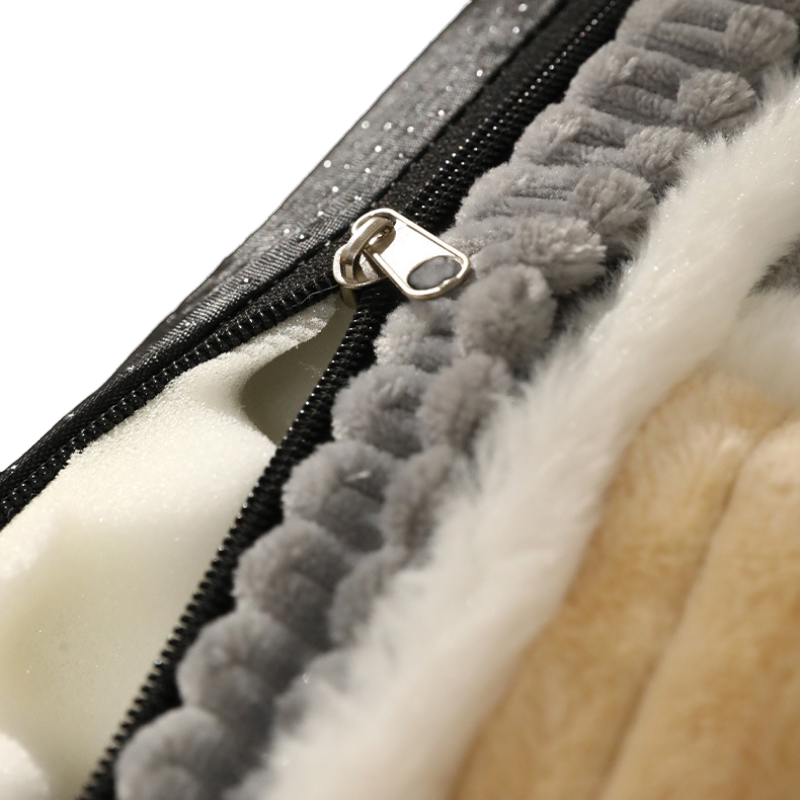 Flannel Pet Mattress With Pillow Area