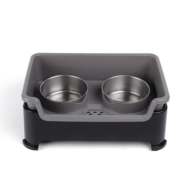 Elevated Pet Feeder Set Two Bowls