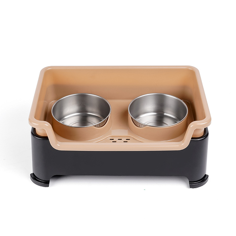 Elevated Pet Feeder Set Two Bowls