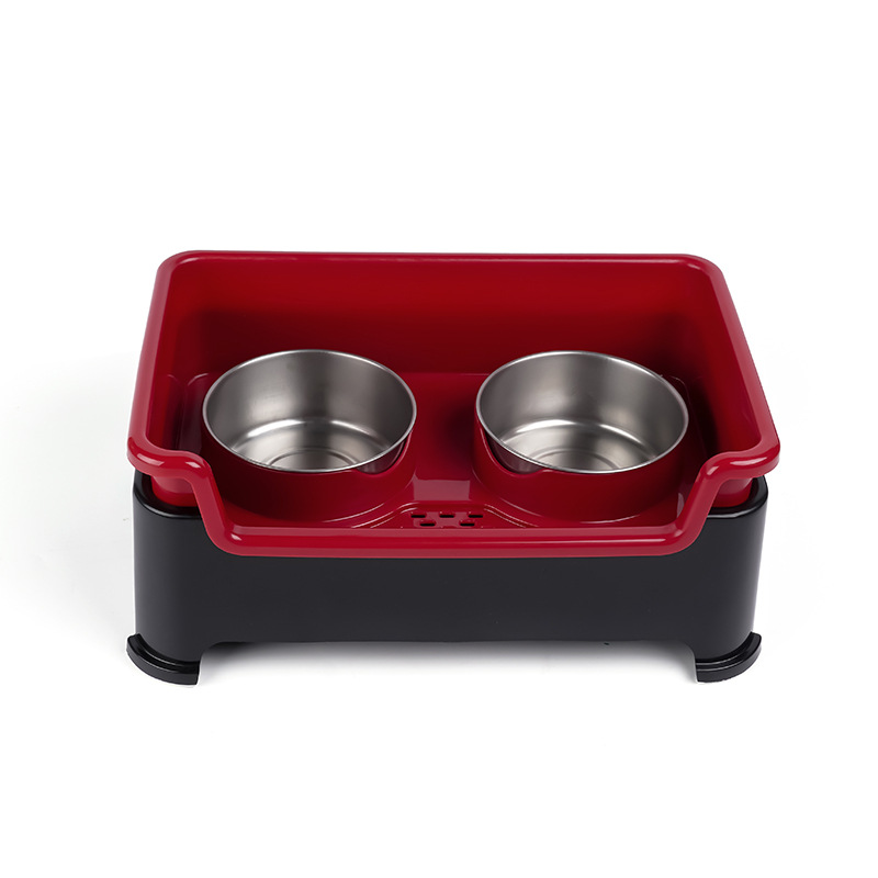 Elevated Pet Feeder Set Two Bowls