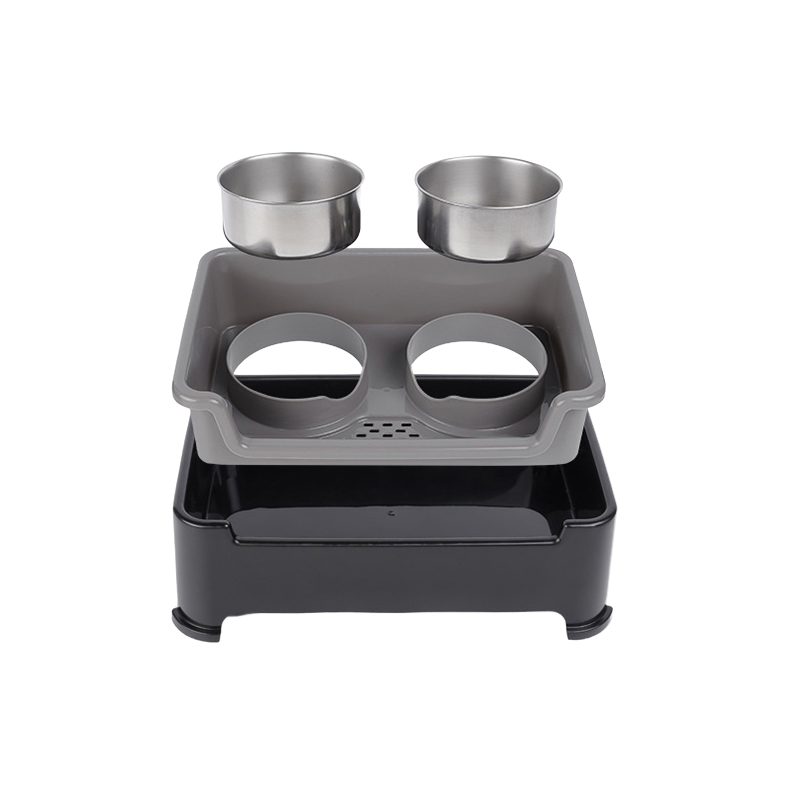Elevated Pet Feeder Set Two Bowls