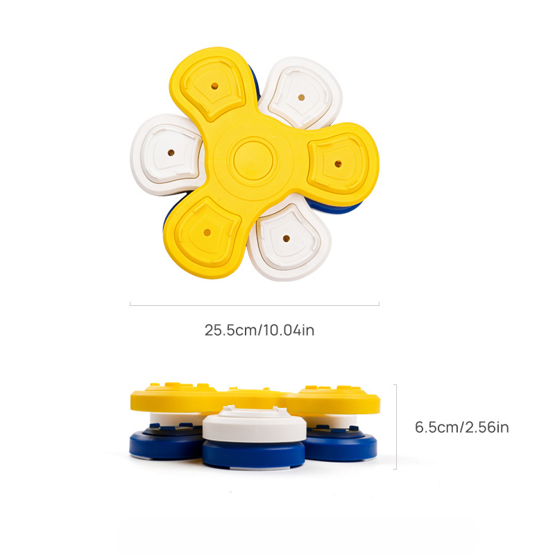 Rotating Pet Feeder With Hidden Compartments