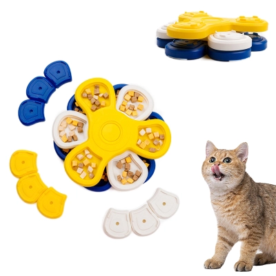 Rotating Pet Feeder With Hidden Compartments 01