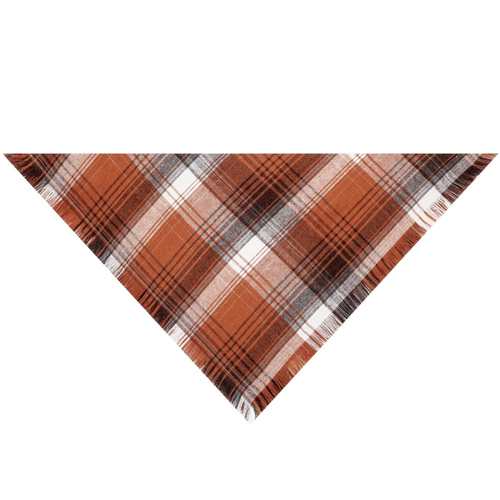 Thanksgiving Pet Bandana With Classic Plaid