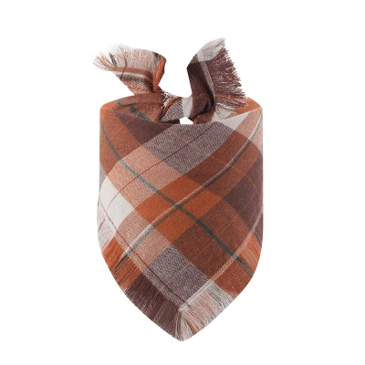 Thanksgiving Pet Bandana With Classic Plaid 02