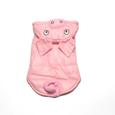 Pink Pig Costume For Pets Warm Outfit 01