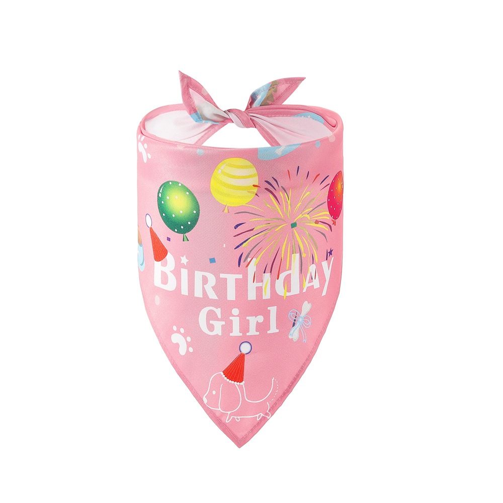 Birthday Pet Bandana With Party Hat Design