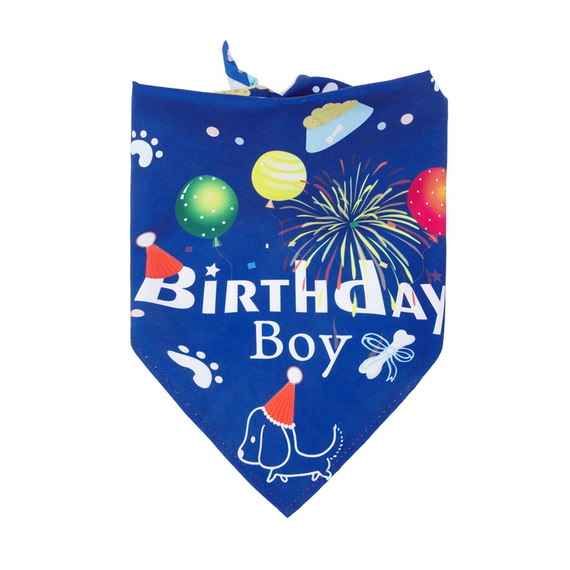 Birthday Pet Bandana With Party Hat Design