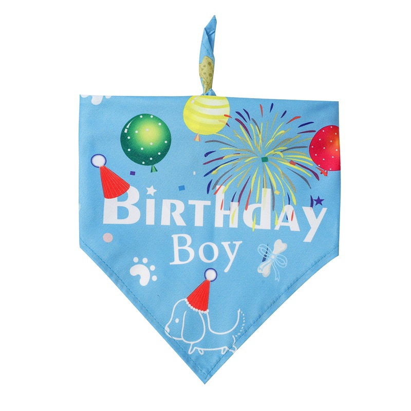 Birthday Pet Bandana With Party Hat Design