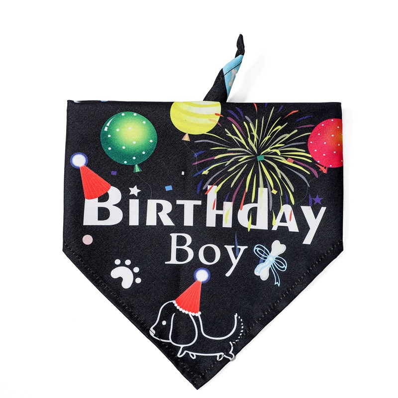 Birthday Pet Bandana With Party Hat Design