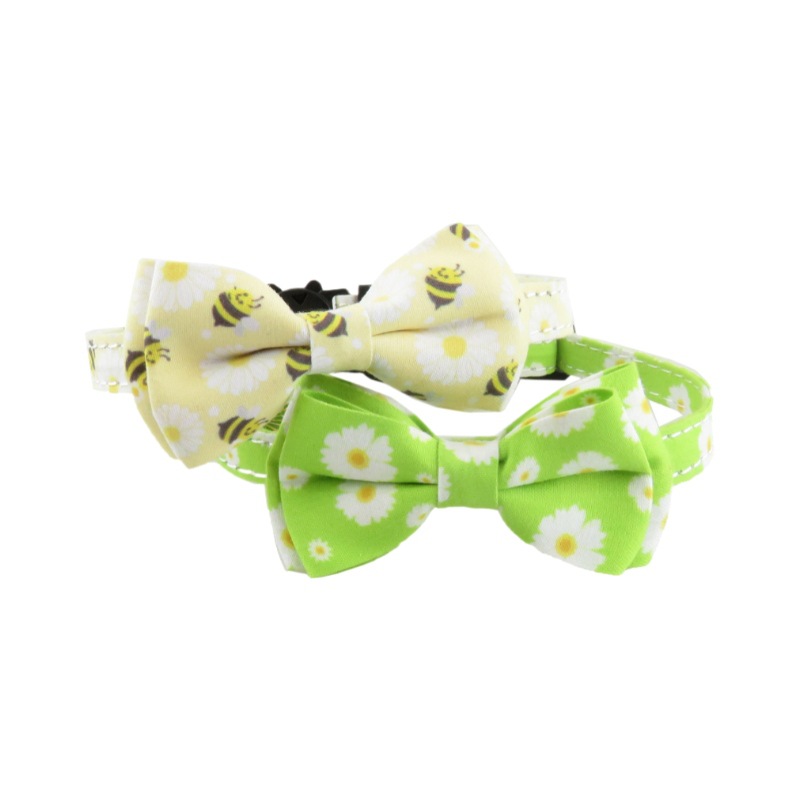 Daisy Bee Pet Collar With Bow Bell Charm