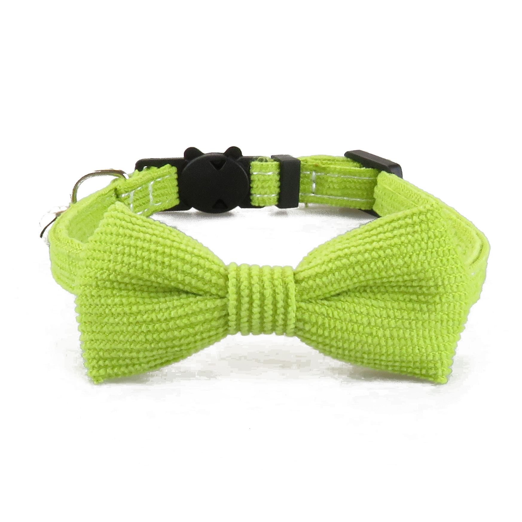 Corduroy Pet Collar With Cat Face Buckle
