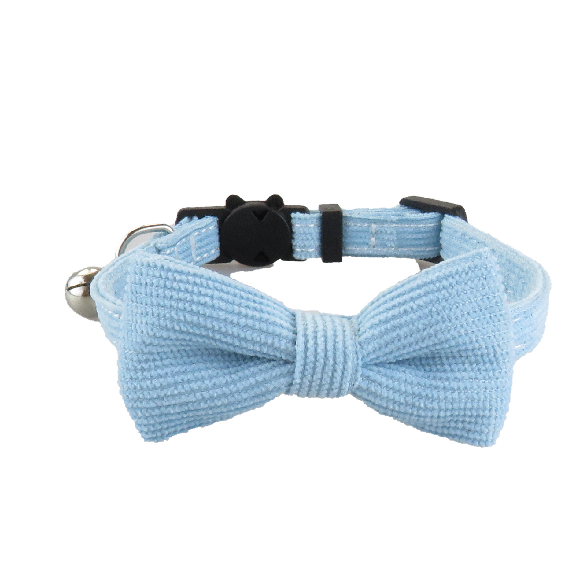 Corduroy Pet Collar With Cat Face Buckle