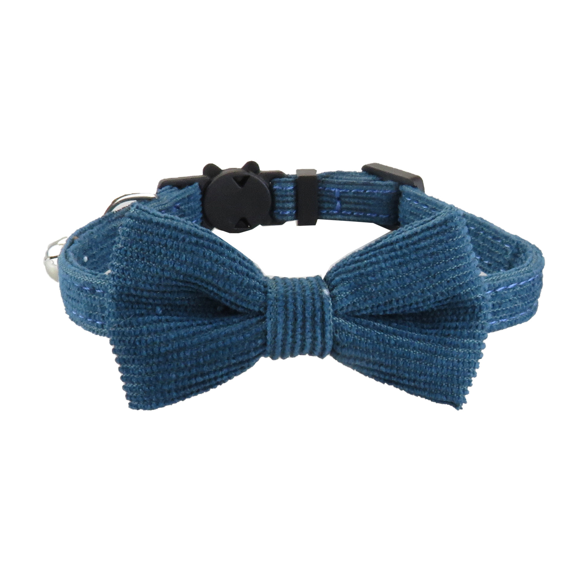 Corduroy Pet Collar With Cat Face Buckle