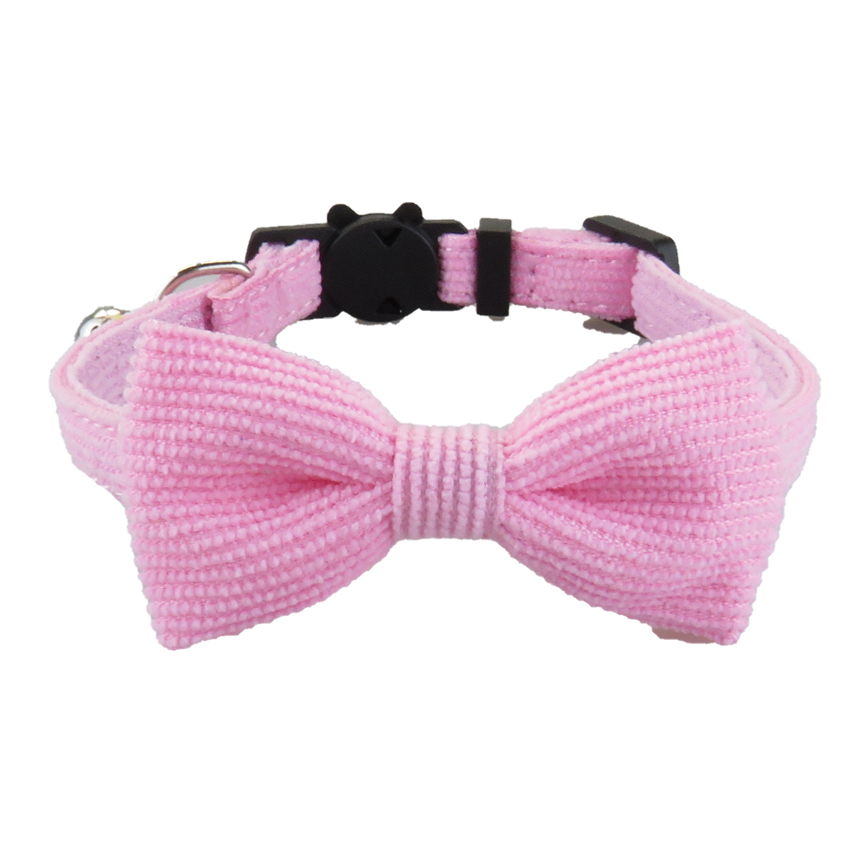 Corduroy Pet Collar With Cat Face Buckle