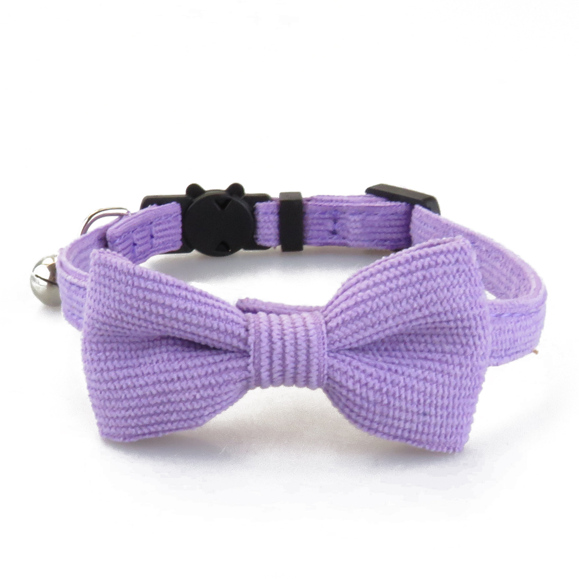 Corduroy Pet Collar With Cat Face Buckle