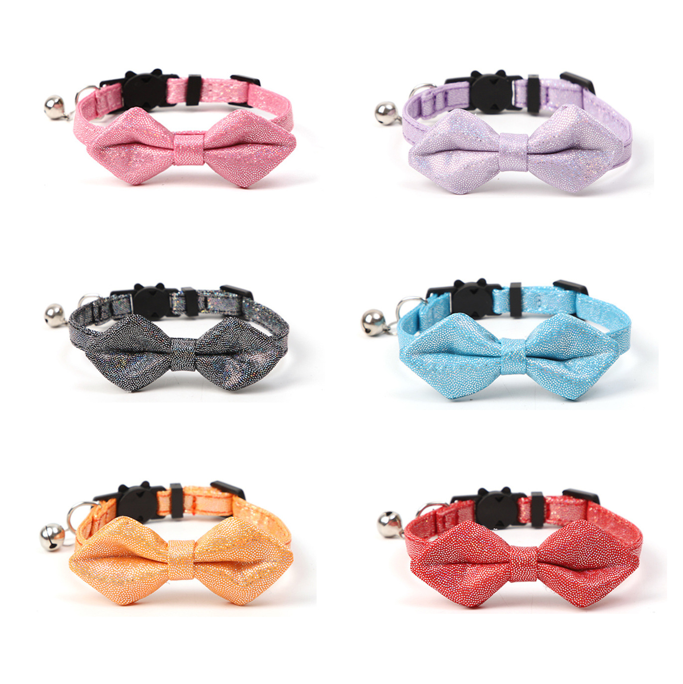 Sparkle Pet Collar With Bow Bell Charm