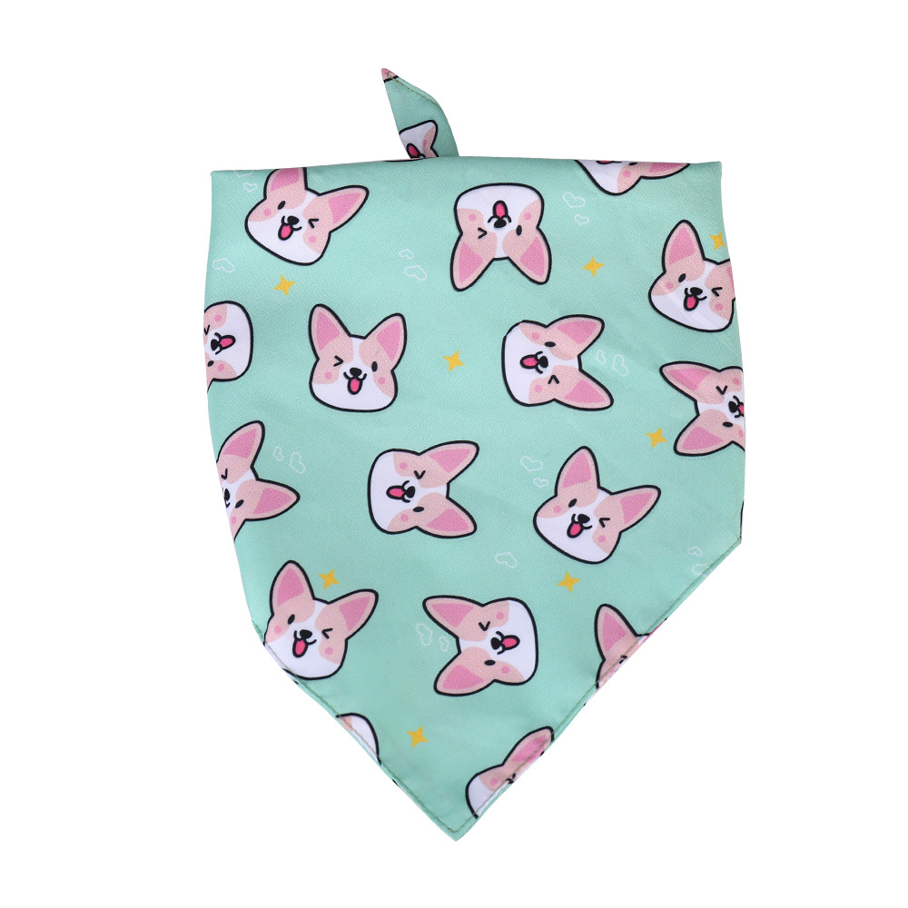 Reversible Pet Bandana With Cute Dog Pattern