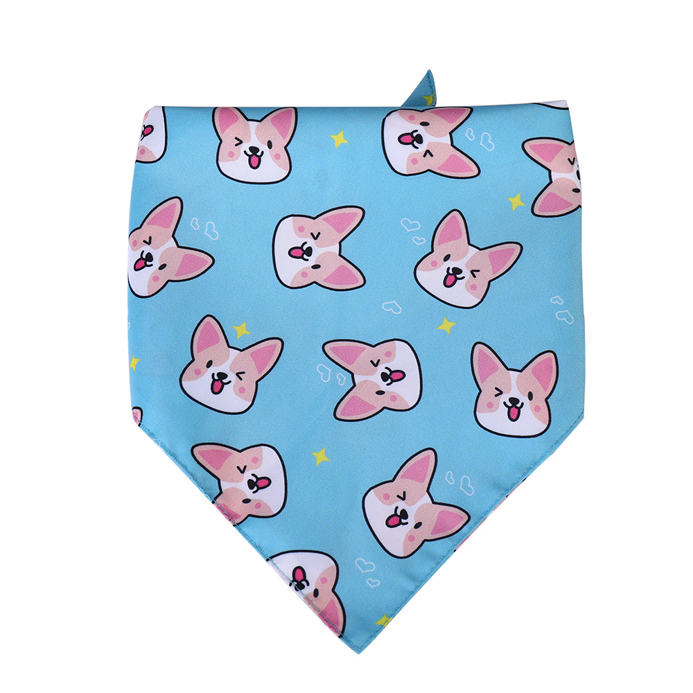 Reversible Pet Bandana With Cute Dog Pattern