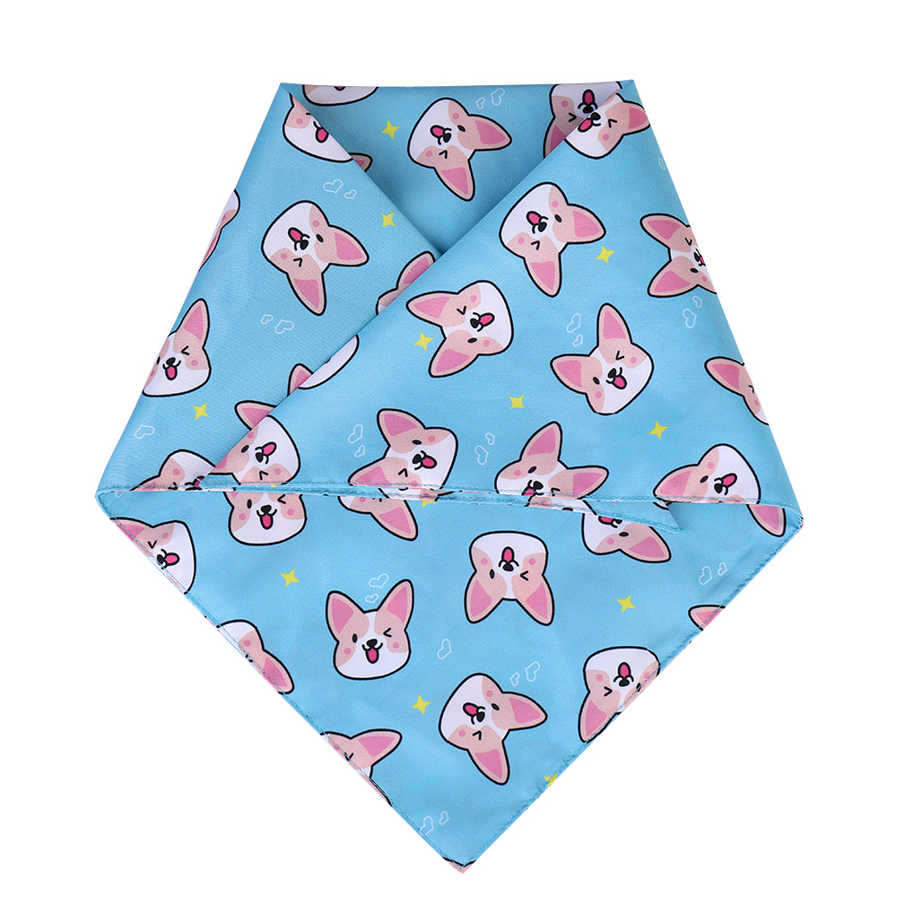 Reversible Pet Bandana With Cute Dog Pattern