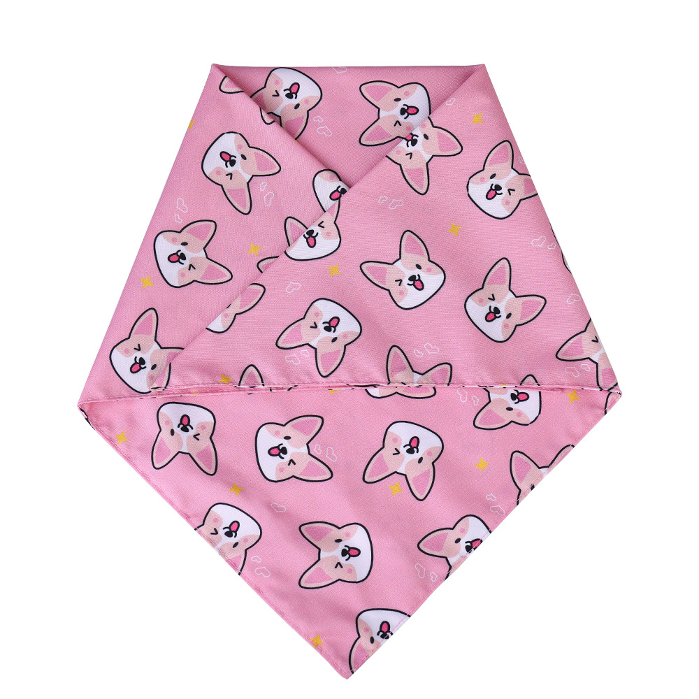 Reversible Pet Bandana With Cute Dog Pattern