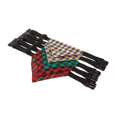 Plaid Pet Bandana With Secure Snap Button 02