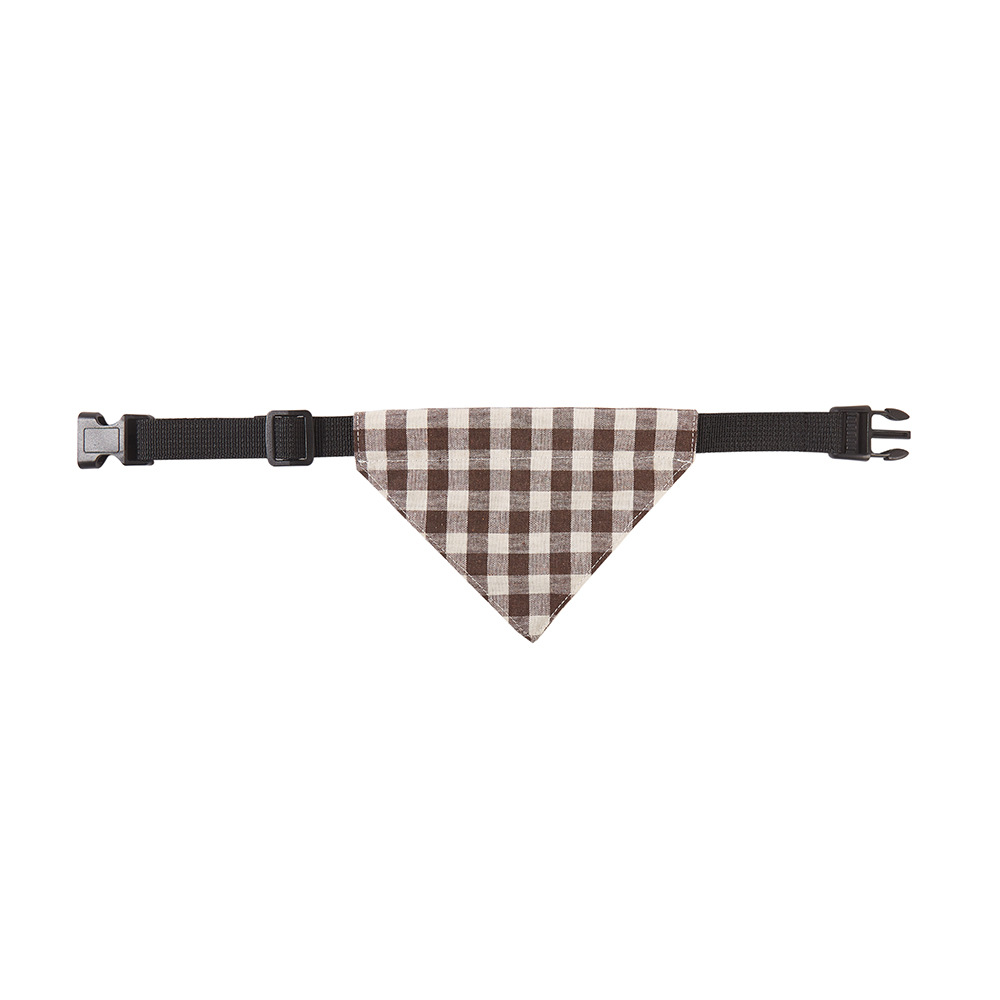 Plaid Pet Bandana With Secure Snap Button